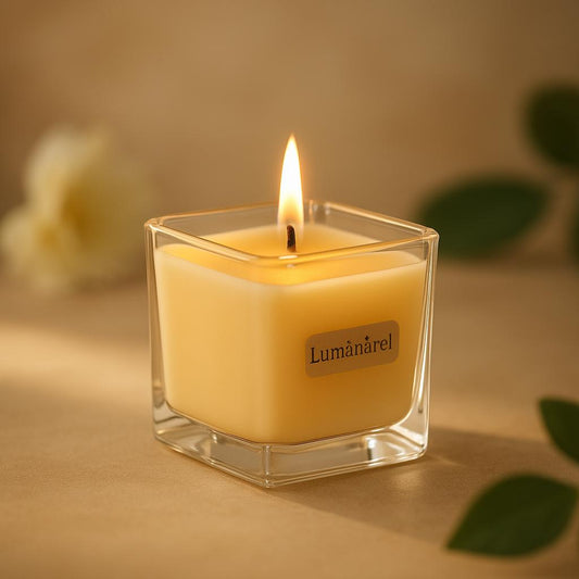 Aurul Serii – Lumânare parfumată din ceară naturală de soia handmade